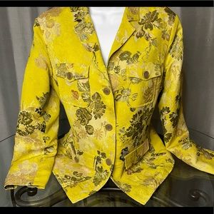 Etro Milano Silk Blend Floral Print Jacket